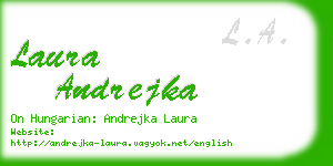 laura andrejka business card